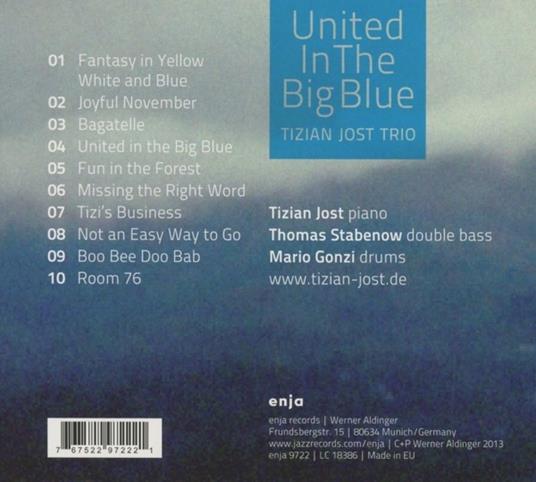United in the Big Blue - CD Audio di Tizian Jost - 2