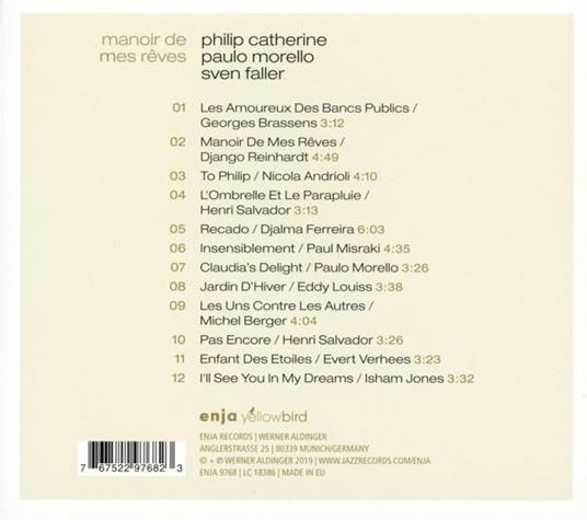 Manoir de mes reves - CD Audio di Philip Catherine,Paulo Morello,Sven Faller - 2