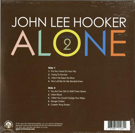 Alone vol.2 - Vinile LP di John Lee Hooker - 2