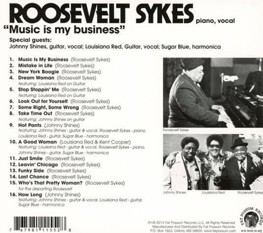 Music Is My Business - CD Audio di Roosevelt Sykes - 2