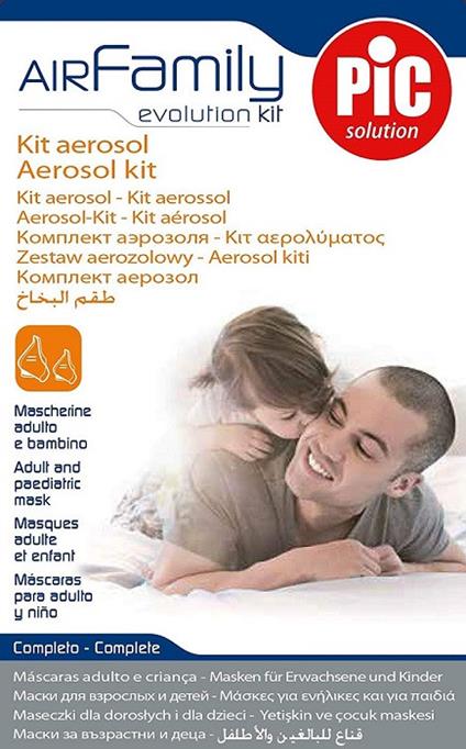 Pic solution Air Kit Pro per Aerosol Set Mascherina Boccaglio Filtri Tubo