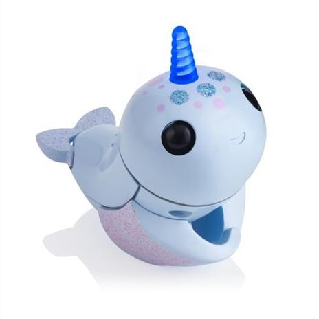 WowWee Fingerlings Light Up Narwhal- Nori (blue) giocattolo interattivo - 5