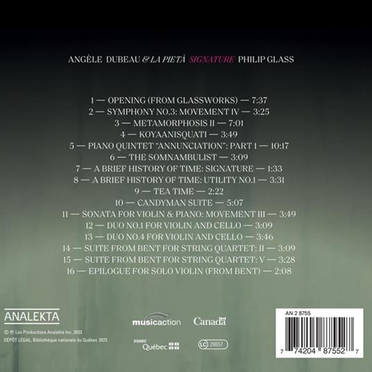 Signature Philip Glass - CD Audio di Philip Glass,Angèle Dubeau - 2