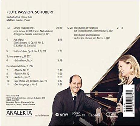 Flute Passion - CD Audio di Franz Schubert,Nadia Labrie - 2