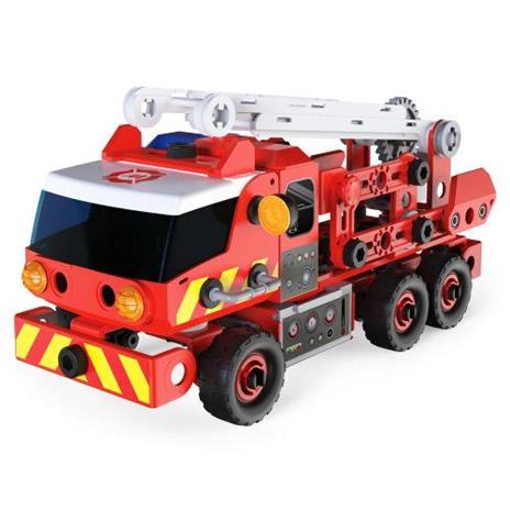 Meccano Junior, Kit di costruzione STEAM Camion dei pompieri con luci e suoni, per bambini dai 5 anni in su. 6056415 - 3