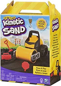 Kinetic Sand Set Gioco con Rullo Asfaltatore e 227 G di Kinetic Sand Nera, dai 3 Anni, 6056481 - 5