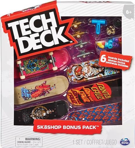 TECH DECK Bonus pack da 6 skate assortito - 6
