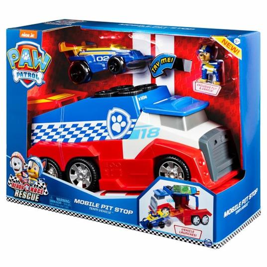 PAW Patrol , veicolo di squadra Ready, Race, Rescue Mobile Pit Stop con effetti sonori, per bambini dai 3 anni in su - 2