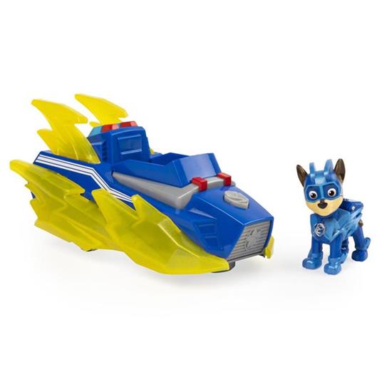 PAW Patrol , veicolo deluxe di Mighty Pups Charged Up Chase con luci ed effetti sonori