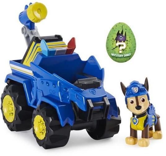 PAT PATROL - VEICOLO + DELUXE CHASE DINO RESCUE FIGURINE Paw Patrol - 6059512 - Gioco giocattolo auto a carica bambino 3 anni - 4