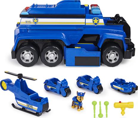 PAW Patrol Mega Camion della Polizia 5 in 1 di Chase, con Luci ed Effetti Sonori, dai 3 Anni, 6058329