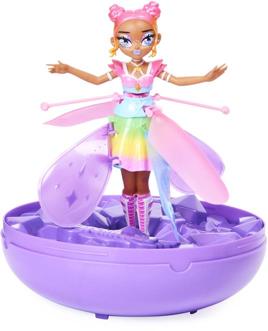 Hatchimals Pixies, Crystal Flyers, magica bambola volante Rainbow Glitter Idol con luci, giocattoli per bambine dai 6 anni in su