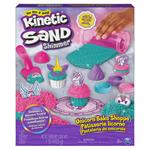 Kinetic Sand Shimmer, set di gioco Laboratorio di pasticceria unicorni, 453 g di (verde acqua luccicante e rosa neon), 8 attrezzi unicorno, giocattoli sensoriali per bambini da 3 anni in su