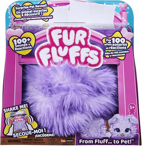 Spin Master Fur Fluffs , Pupper-Fluff, animale giocattolo interattivo a sorpresa con oltre 100 suoni e reazioni, per bambine dai 5 anni in su - 6