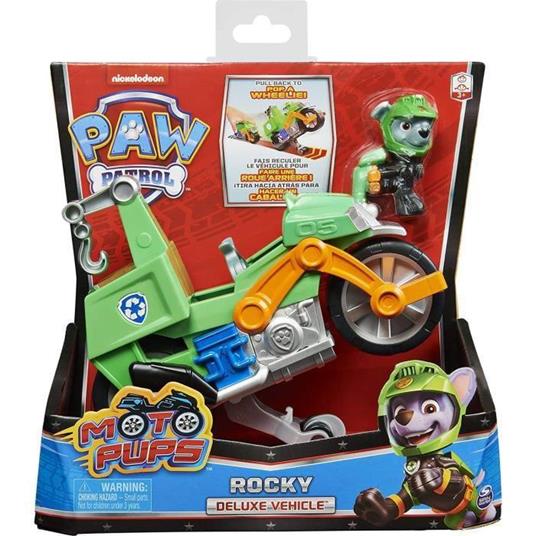 PAT PATROL VEICOLO + FIGURINA RIMOVIBILE ROCKY MOTO PUPS Paw Patrol Moto retrofit 6060545 Giocattolo per bambini 3 anni e + - 3