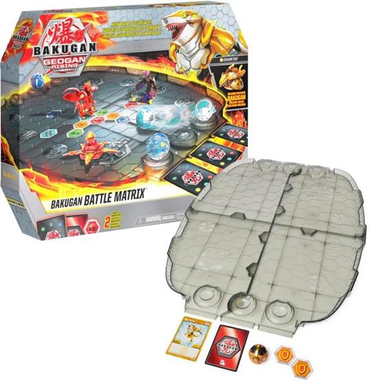 Bakugan Battle Matrix, tabellone di gioco deluxe con esclusivo Gold Sharktar, per bambini dai 6 anni in su