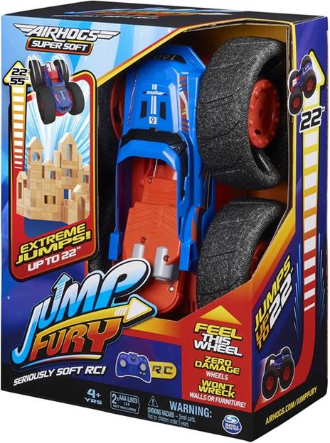 Air Hogs Super Soft, Jump Fury con ruote che non provocano danni, veicolo radiocomandato per salti estremi - 5