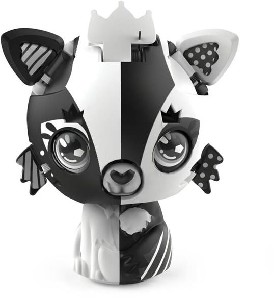 Zoobles Confezione da 2 personaggi da collezione trasformabili, farfalla Rainbow e volpe Black and White - 7