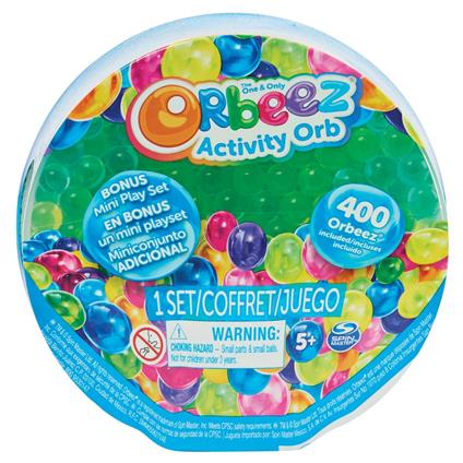 Orbeez Pacchetto attività a sorpresa , mini set di gioco con 400 sfere d'acqua blu, giocattoli sensoriali atossici e accessori per bambini dai 5 anni in su