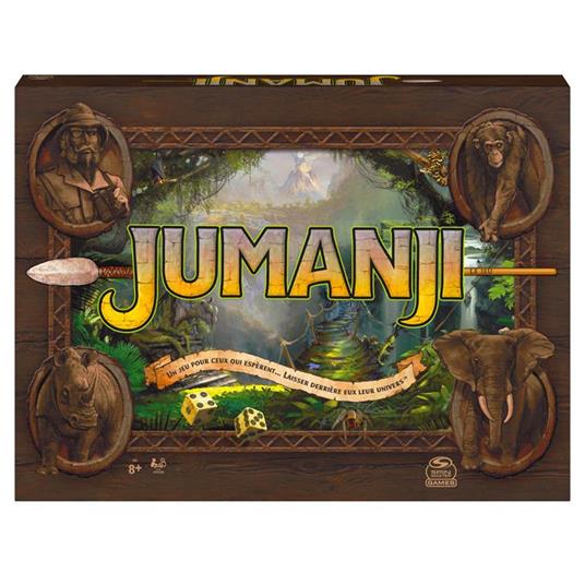 Spin Master Games Jumanji Il gioco, nuova edizione del classico gioco da tavolo di avventura per famiglie e bambini dagli 8 anni in su