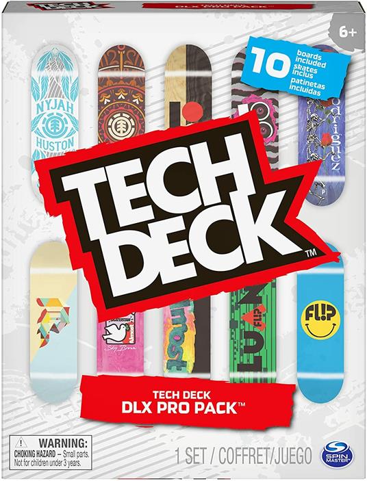 Tech Deck 10-Pack of Collectible Fingerboards, For Lovers Age 6 and up, DLX Pro Pack con 10 fingerboard collezionabili, per appassionati di skate dai 6 anni in su, 6061099 - 2