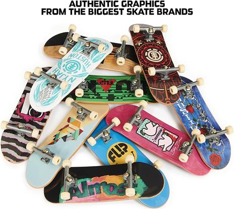 Tech Deck 10-Pack of Collectible Fingerboards, For Lovers Age 6 and up, DLX Pro Pack con 10 fingerboard collezionabili, per appassionati di skate dai 6 anni in su, 6061099 - 3