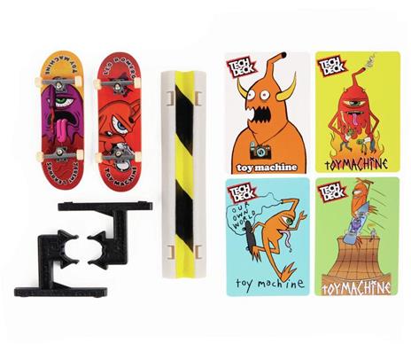 Tech Deck Blind Skateboards Versus Series, Confezione da 2 mini skate assortiti e un ostacolo - 7
