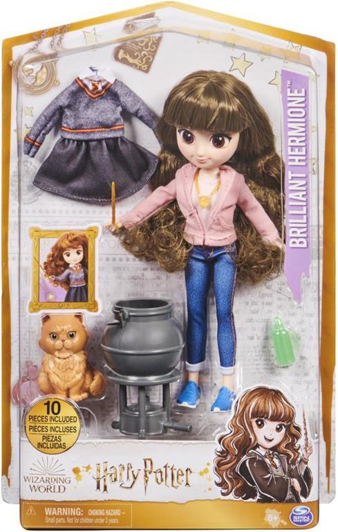 Wizarding World Set regalo bambola 20,3 cm Brilliant Hermione, con 5 accessori e 2 outfit