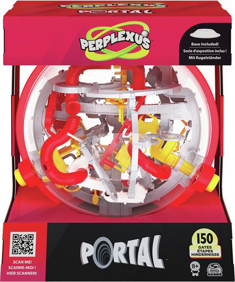 Perplexus Portal, labirinto sferico in 3D, giocattolo tattile da viaggio per bambini, rompicapo con pallina e 150 ostacoli, per adulti e bambini dagli 8 anni in su