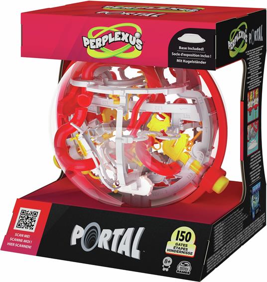 Perplexus Portal, labirinto sferico in 3D, giocattolo tattile da viaggio per bambini, rompicapo con pallina e 150 ostacoli, per adulti e bambini dagli 8 anni in su - 3