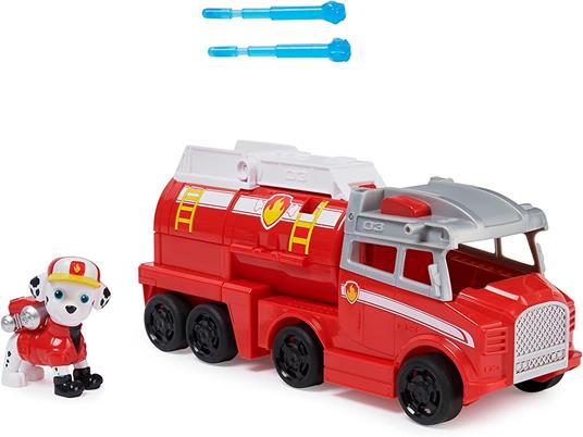 PAW Patrol , camion giocattolo trasformabile Big Truck Pups con action figure da collezione di Marshall, giocattoli per bambini dai 3 anni in su