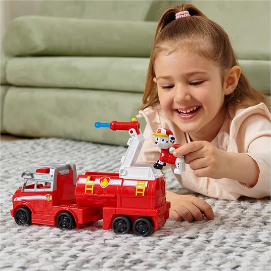 PAW Patrol , camion giocattolo trasformabile Big Truck Pups con action figure da collezione di Marshall, giocattoli per bambini dai 3 anni in su - 3