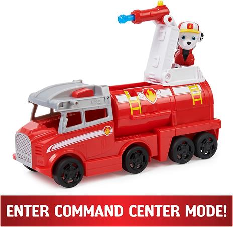 PAW Patrol , camion giocattolo trasformabile Big Truck Pups con action figure da collezione di Marshall, giocattoli per bambini dai 3 anni in su - 4