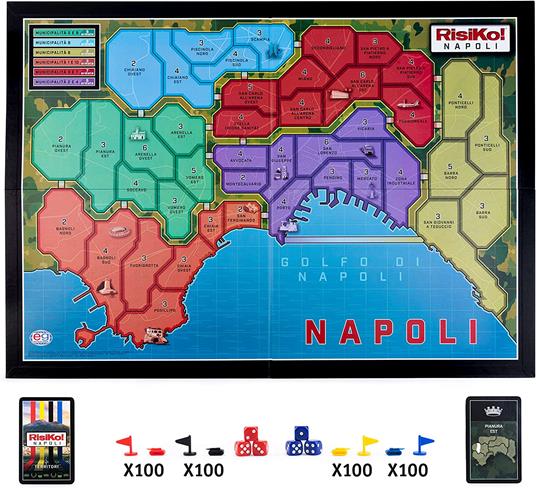 EDITRICE GIOCHI, RisiKo! Napoli, classico gioco da tavolo di strategia,  edizione originale ambientata a Napoli, board game da 3-4 giocatori e per  adulti e bambini dai 10 anni in su : 