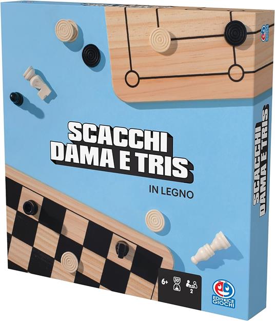 EG CLASSICI Dama, Scacchi & Tris in legno - 2
