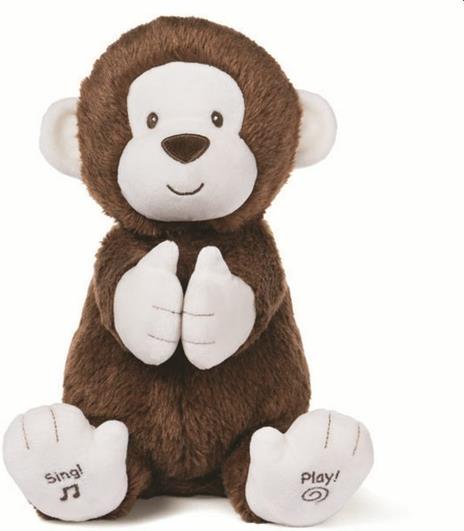 GUND Clappy Scimmietta Peluche Interattiva, Canta e Batte le mani, 30.5 cm, dai 10 Mesi, 6058927 - 2
