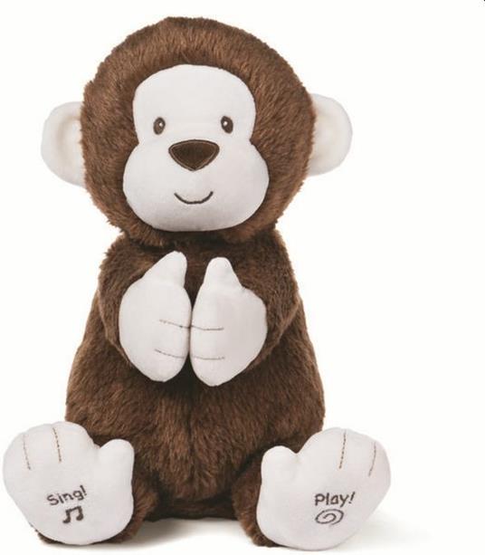 GUND Clappy Scimmietta Peluche Interattiva, Canta e Batte le mani, 30.5 cm, dai 10 Mesi, 6058927 - 2