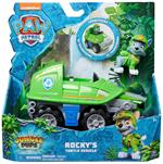 PAW Patrol Jungle Pups Turtle Vehicle di Rocky veicolo giocattolo con action figure per bambini e bambine dai 3 anni in su