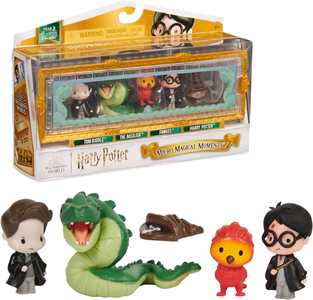 Giocattolo Wizarding World Harry Potter, Set Regalo Micro Magical Moments Scena del Film La Camera dei Segreti con 5 Mini Personaggi Spin Master