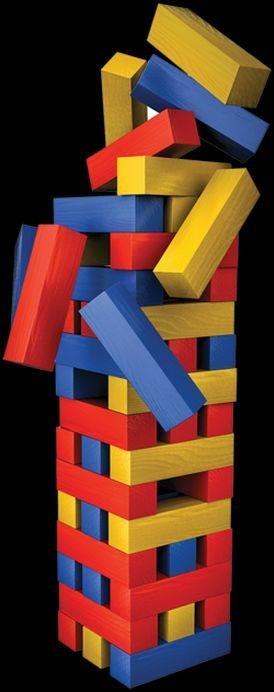 Jumbling Tower colorata in legno. Gioco da tavolo - 3