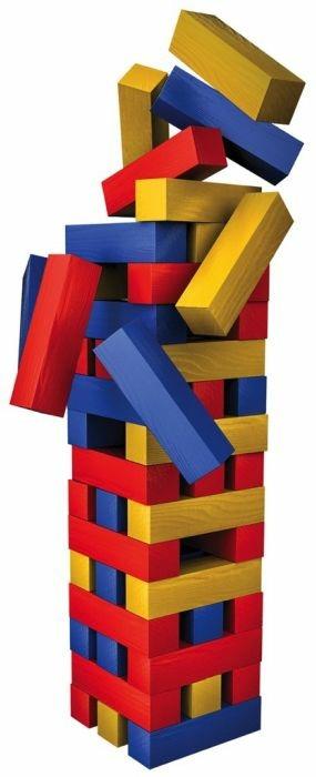Jumbling Tower colorata in legno. Gioco da tavolo - 4