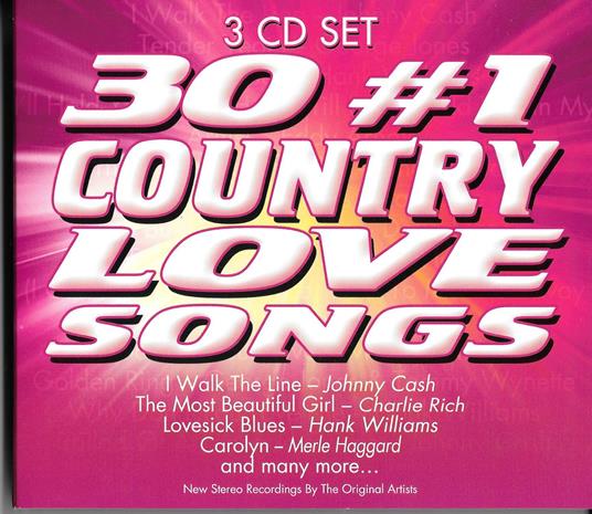 30 #1 Country Love Songs - CD Audio