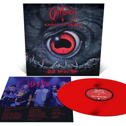 Cause Of Death-Live Infection (Blood Red Vinyl) - Vinile LP di Obituary