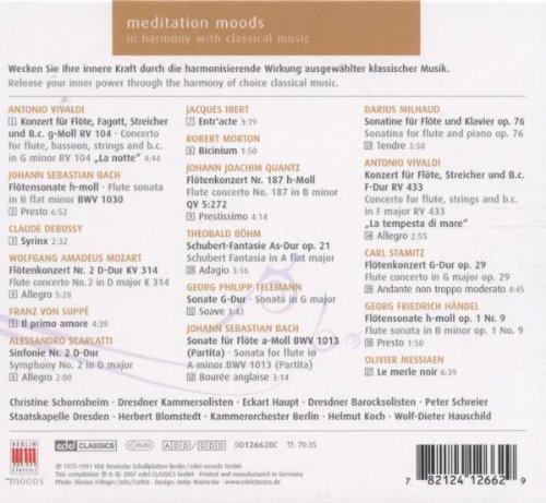 Meditations Moods. La delicatezza del flauto - CD Audio di Johann Sebastian Bach,Claude Debussy,Antonio Vivaldi - 2