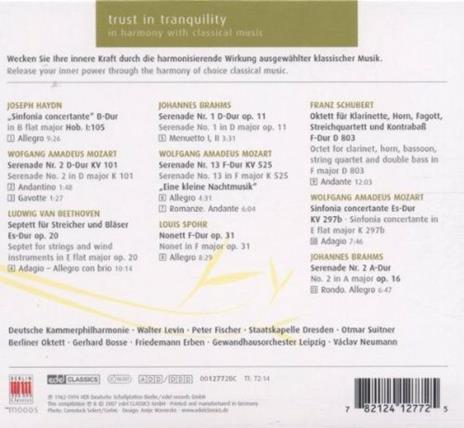Trust in Tranquillity - CD Audio di Ludwig van Beethoven,Wolfgang Amadeus Mozart,Franz Schubert - 2