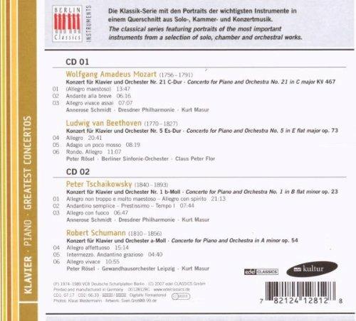 Klavier. Greatest Concertos - CD Audio di Ludwig van Beethoven,Wolfgang Amadeus Mozart,Robert Schumann,Pyotr Ilyich Tchaikovsky - 2