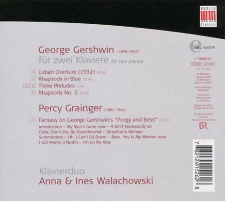 Gershwin Fuer Zwei Klavie - CD Audio di George Gershwin - 2