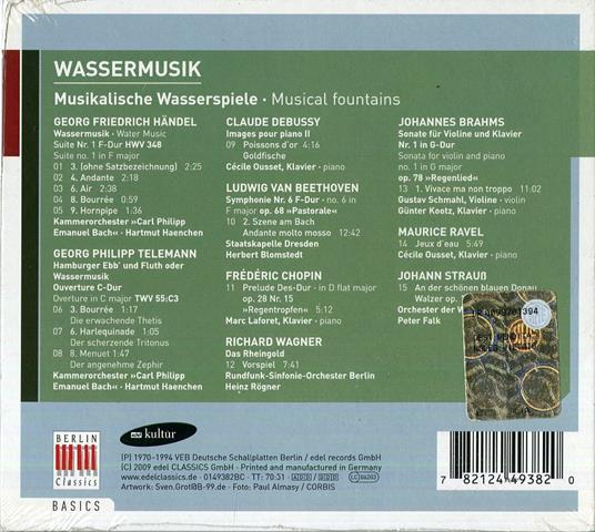 Wassermusik. Musical Fountains - CD Audio - 2