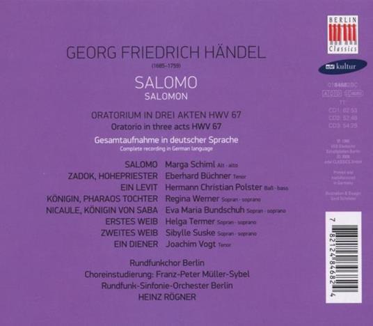 Salomon - CD Audio di Georg Friedrich Händel - 2