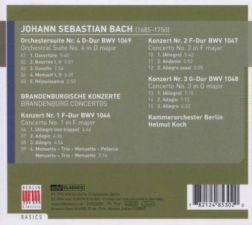 Concerti brandeburghesi n.1, n.2, n.3 (Berlin Basics) - CD Audio di Johann Sebastian Bach,Helmut Koch,Orchestra da camera di Berlino - 2
